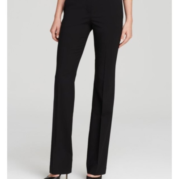 Theory Pants - Theory Black Stretch Career Straight Leg Pants